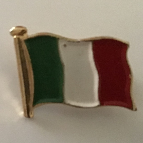 ITALIAN FLAG ENAMEL PIN - Picture 1 of 4